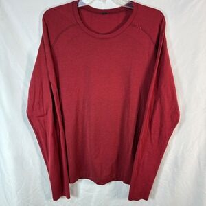 Lululemon Metal Vent Tech Long Sleeve Mens L Red Activewear Athletic Shirt